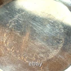 Antique Watrous Mtg Co Sterling Silver Glass Coasters (2) Stamped 2.185 Ozt