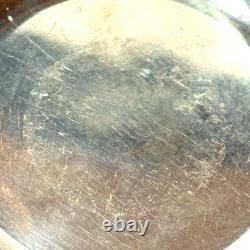 Antique Watrous Mtg Co Sterling Silver Glass Coasters (2) Stamped 2.185 Ozt