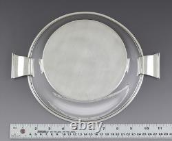 Antique c1930s Lovely Cartier Sterling Silver Art Deco Glass Lined Bowl 11