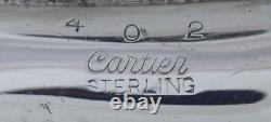 Antique c1930s Lovely Cartier Sterling Silver Art Deco Glass Lined Bowl 11
