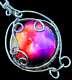 Arcalchemistone Sterling Silver Pink Blue Glass Cosmos Galaxy Nebula