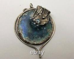 Arik Idan Sterling Silver Ancient Roman Glass Pendant Large Wearable Art Toronto