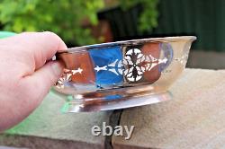 Art Deco Glass & Sterling Silver Bowl Mappin & Webb Sheffield 1937