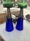 Art Deco Glass & Sterling Silver Decanter Bezel-set Stones By Domar Israel