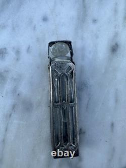 Art Deco Sterling Silver And Glass Perfume Bottle with Dauber Scent Bottle