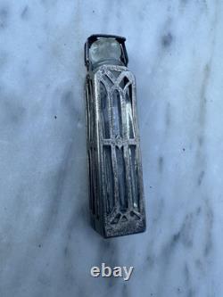 Art Deco Sterling Silver And Glass Perfume Bottle with Dauber Scent Bottle