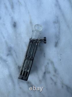 Art Deco Sterling Silver And Glass Perfume Bottle with Dauber Scent Bottle