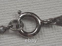 Art Deco Sterling Silver Camphor Glass Marcasite Necklace