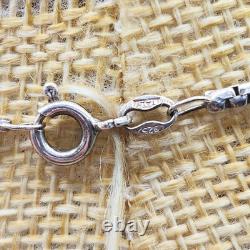 Art Deco Sterling Silver Germany Enamel Marcasite Glass Pendant Necklace 16