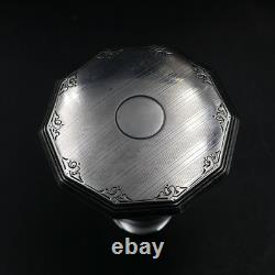 Art Deco Sterling Silver Stopper Crystal Vanity Dresser Bottle 6 Antique