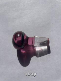 Art Nouveau Cranberry Glass Sterling Silver Overlay Perfume Vanity Bottle 3