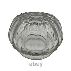 Art Nouveau Monogram Angel Cherub Rose Sterling Silver Lid Cut Glass Powder Jar