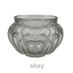 Art Nouveau Monogram Angel Cherub Rose Sterling Silver Lid Cut Glass Powder Jar