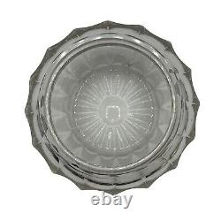 Art Nouveau Monogram Angel Cherub Rose Sterling Silver Lid Cut Glass Powder Jar