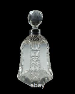Arthur Willmore Pennington Sterling Silver Cut Glass Gothic Style Perfume Bottle