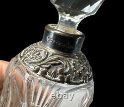 Arthur Willmore Pennington Sterling Silver Cut Glass Gothic Style Perfume Bottle