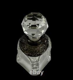 Arthur Willmore Pennington Sterling Silver Cut Glass Gothic Style Perfume Bottle