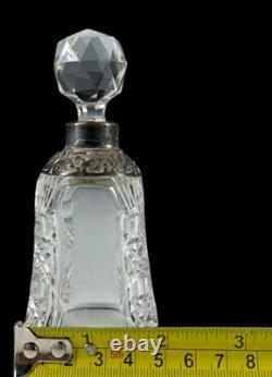 Arthur Willmore Pennington Sterling Silver Cut Glass Gothic Style Perfume Bottle