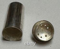 Asahi Shoten Condiment Holder, 950 Sterling Silver & Glass, 2 1/4 Tiny, Japan