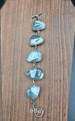 Aurora Art Patti Sterling Silver Bracelet with Dichroic Glass 7.50