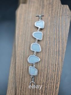 Aurora Art Patti Sterling Silver Bracelet with Dichroic Glass 7.50