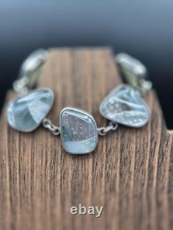 Aurora Art Patti Sterling Silver Bracelet with Dichroic Glass 7.50