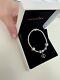 Authentic. 925 Sterling Silver Pandora Bangle Purple Murano Charm, Silver Charms
