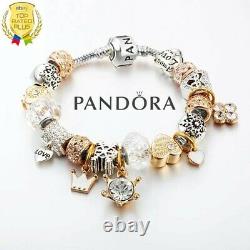 Authentic Pandora Bracelet Silver Bangle with Love Story European Charms