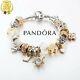 Authentic Pandora Bracelet Silver Bangle With Love Story European Charms
