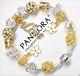 Authentic Pandora Charm Bracelet Silver Bangle Gold Love Heart European Charms