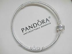 Authentic Pandora Silver Christmas Charm Bracelet With European Charm Beads Nib