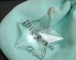 Authentic Tiffany & Co. Charm Necklace Top Star Glass Sterling Silver #1945