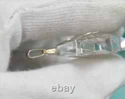 Authentic Tiffany & Co. Charm Necklace Top Star Glass Sterling Silver #1945