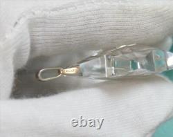 Authentic Tiffany & Co. Charm Necklace Top Star Glass Sterling Silver #1945 Authentic Tiffany & Co. Charm Necklace Top Star Glass Sterling Silver #1945