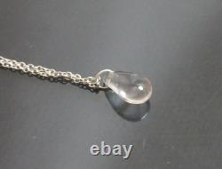 Authentic Tiffany & Co. Necklace Teardrop Glass Sterling Silver #9315