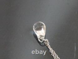 Authentic Tiffany & Co. Necklace Teardrop Glass Sterling Silver #9315