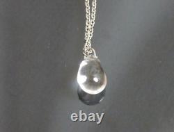 Authentic Tiffany & Co. Necklace Teardrop Glass Sterling Silver #9315