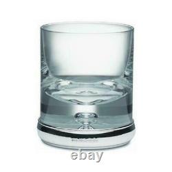 BROADWAY & Co Silver & Crystal TUMBLER Glass 4