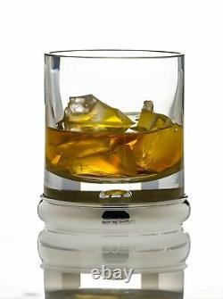 BROADWAY & Co Silver & Crystal TUMBLER Glass 4