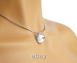 Baccarat Medicis Sterling Silver Pendant Necklace Small Clear Iridescent France