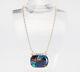 Barbie Koncher Stunning Large Designer Art Glass Sterling Silver Necklace