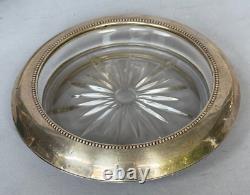 Bead Edge by Frank Whiting Sterling Silver Champagne Coaster with Glass (#2492)