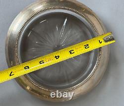 Bead Edge by Frank Whiting Sterling Silver Champagne Coaster with Glass (#2492)