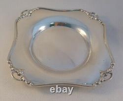 Beautiful 800 Sterling & Glass Bowl & Underplate