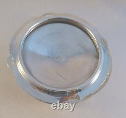 Beautiful 800 Sterling & Glass Bowl & Underplate