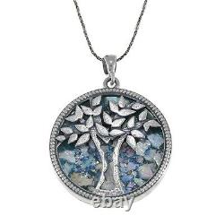 Beautiful 925 Sterling Silver Ancient Roman Glass Pendant tree of Life