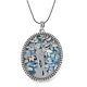 Beautiful 925 Sterling Silver Ancient Roman Glass Oval Pendant Tree Of Life