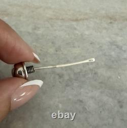 Beautiful Rare Sterling Silver Millefiori Glass Perfume Bottle 925 Stopper Lid