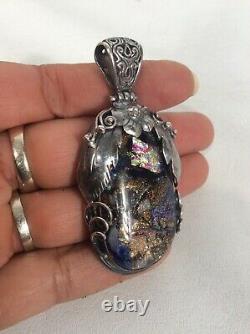 Beautiful sterling Silver 925 Dichroic Glass pendant