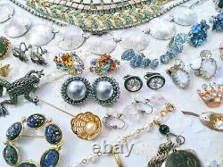 Big 170pc Vintage Signed Jewelry Lot 20 Designers Juliana Schreiner Warner ++A15